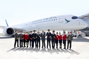 Cathay Pacific takes delivery of its first AIrbus A350-100