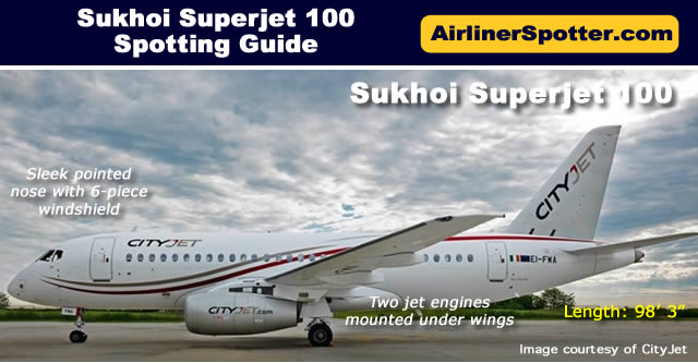 Sukhoi Superjet 100 Spotting Guide