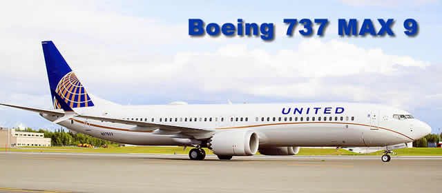 Boeing 737 MAX 9 of United Airlines