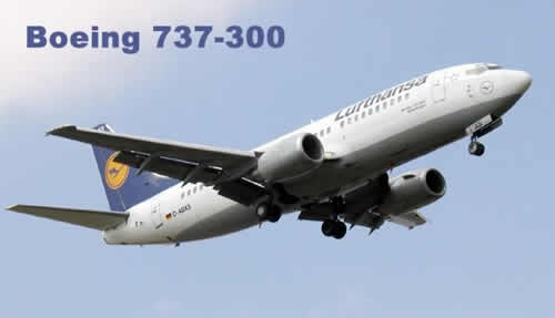 Boeing 737-330 of Lufthansa, Registration Number D-ABXS
