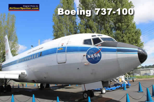 Boeing 737-130, the first production 737, is on display at the Museum of Flight in Seattle, Washington