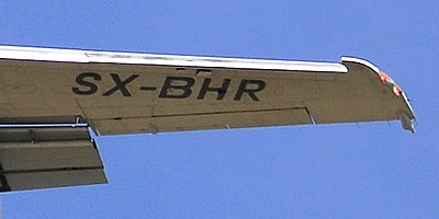 Airliner registration number under the wing