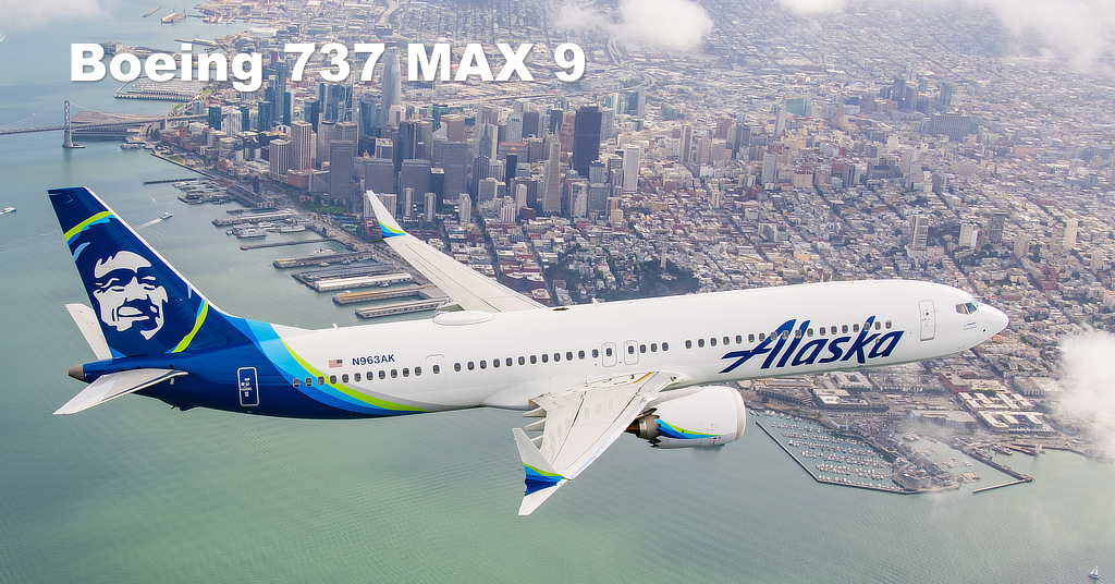 Boeing 737 MAX 9 of Alaska Airlines, Registration N963AK Boeing 737 MAX 9 of Alaska Airlines, Registration N963AK