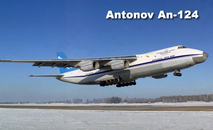 Antonov 124-100 Ruslan, four engines under the wing