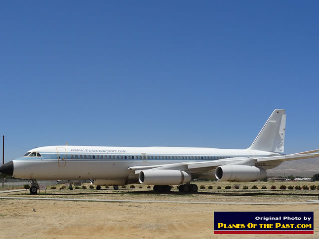 Convair 990 Jetliner gatekeeper on display at the entrance to the Mojave Airport
