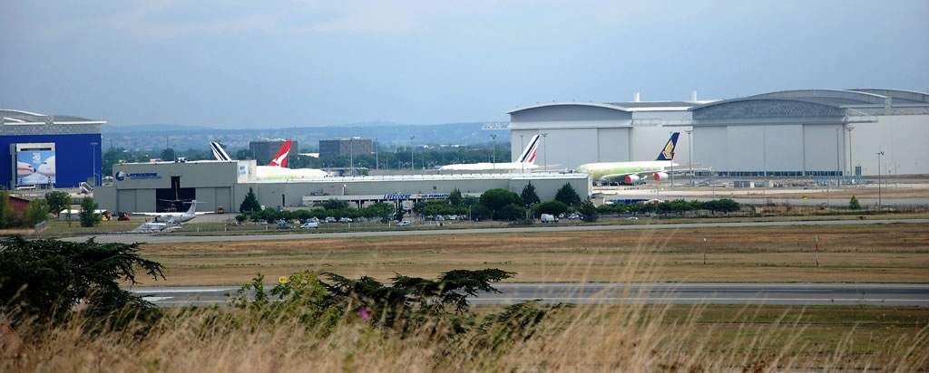 Airbus facilities at the Toulouse-Blagnac Airport 