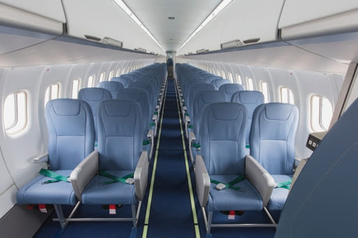 Seating arrangement in the ATR 42 and ATR 72