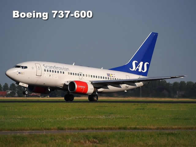 Boeing 737-600 of Scandinavian Airlines