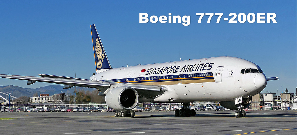 Boeing 777-200 Registration 9V-SVM of Singapore Airlines